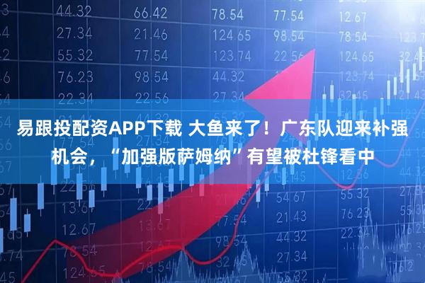 易跟投配资APP下载 大鱼来了！广东队迎来补强机会，“加强版萨姆纳”有望被杜锋看中