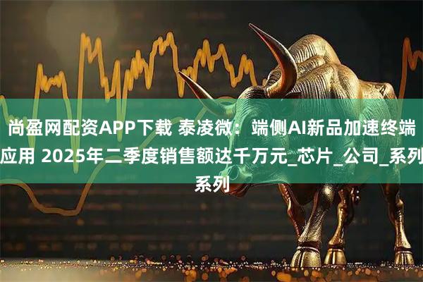 尚盈网配资APP下载 泰凌微：端侧AI新品加速终端应用 2025年二季度销售额达千万元_芯片_公司_系列