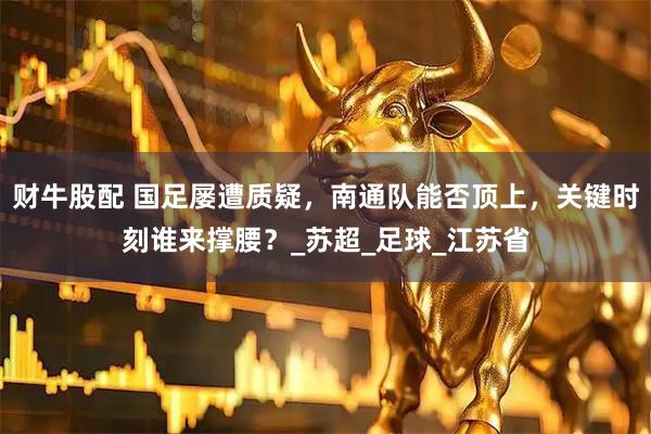 财牛股配 国足屡遭质疑，南通队能否顶上，关键时刻谁来撑腰？_苏超_足球_江苏省